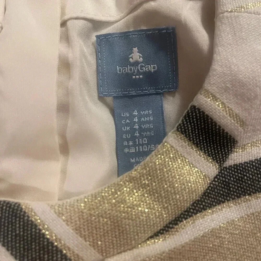 Gap Blue and Gold Sparkle Dress Size 4 Years